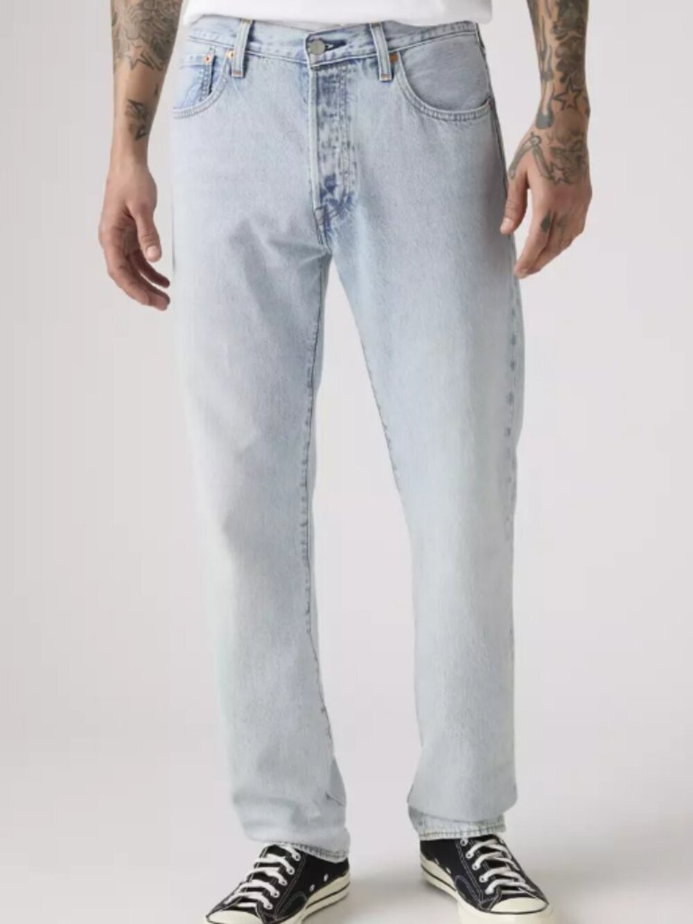 Levi's Premium Men's 501 Original Thermodapt Jeans Size 34 X 32 Light Wash